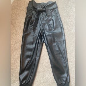 Paper bag leather pants, worn once!